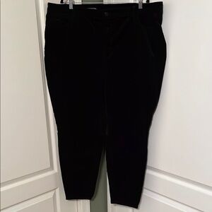 Talbots Black Velvety Corduroy Jegging Pants 24W